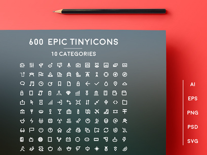 600 Epic Tiny Icons
