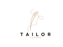 Tailor Logo, Needle and Thread Vector