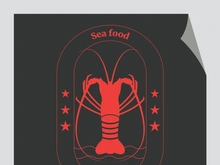 Vintage lobster logo