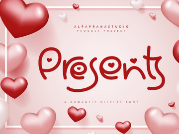 Presents - Romantic Display Font preview picture