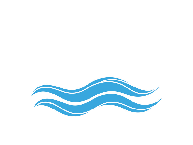Wave beach vector illustration design logo