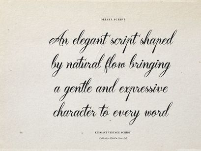 Delsya Script | Elegant Vintage Script