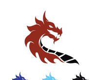 Dragon head vector image logo