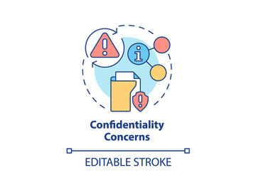 Confidentiality concerns concept icon preview picture