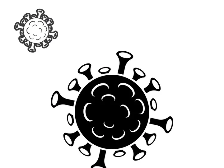Coronavirus covid-19 prohibition sign flat vector