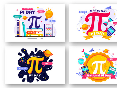 12 National Pi Day Illustration