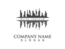 Modern city skyline vector illustration in flat design