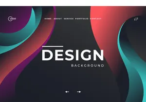 3D Black Colorful Abstract Background