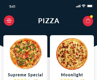 Cheeza Pizza App - UI Kit