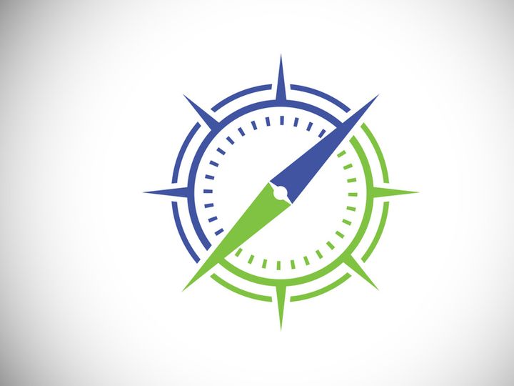 Creative Compass Concept Logo Design Template. Compass Logo sign and symbol. Coastal Logo. Compass icon