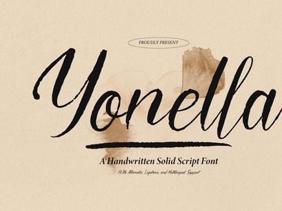 Yonella | Handwritten Solid Script