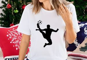 Soccer player kicking a ball in mid air with dynamic movement and skill