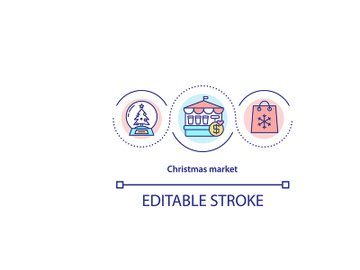 Christmas market concept icon preview picture