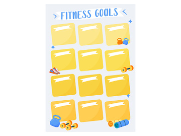 Fitness goals creative planner page design preview picture