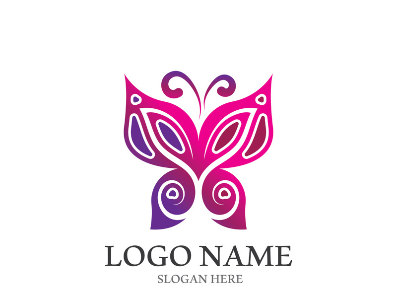 Butterfly logo icon vector design illustration