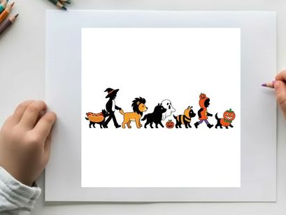 The lion king silhouette of characters walking in line