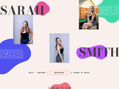 Influencer Portfolio UX Design