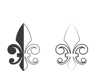 Fleur de lis vector icon design preview picture