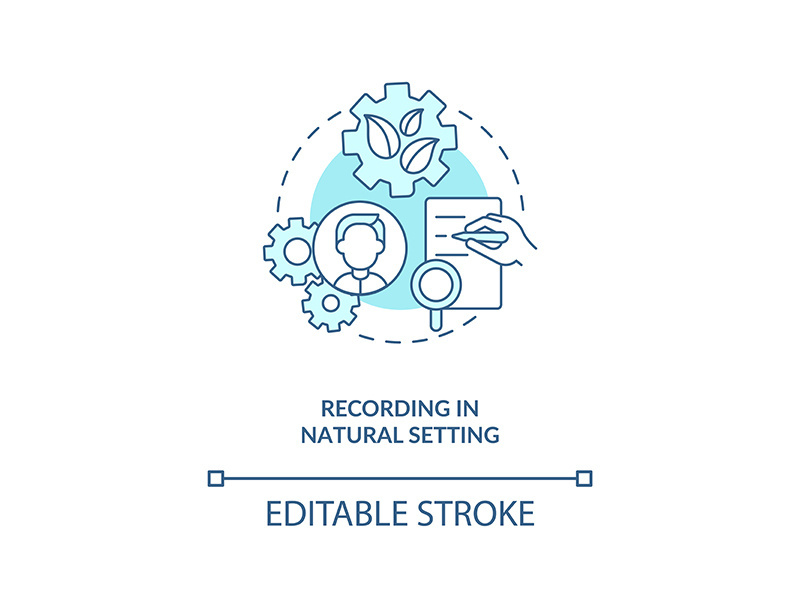 Recording in natural setting concept icon