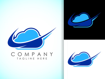 Creative cloud computing vector logo design template. Cloud  logo for your corporate business. preview picture