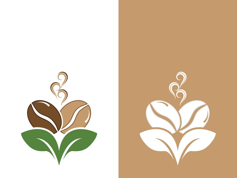 Coffee bean icon vector illustration template