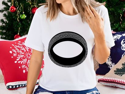 Celtic Knot Ring Oval Silhouette Icon