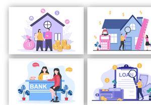 19 Mortgage Loan Debt Instruments Vector illustration
