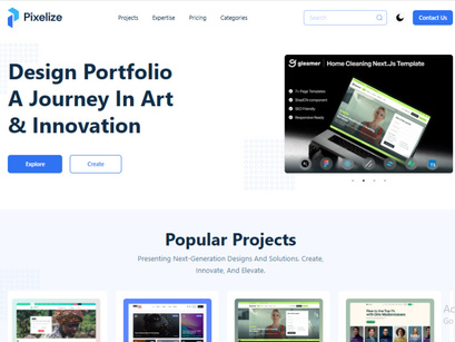 Pixelize Portfolio Nextjs Template