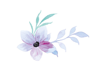 Vector Flower Watercolor Illustration preview picture