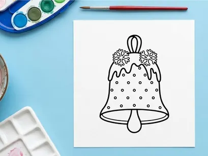 Decorative holiday design elements on white background