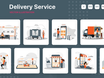 Delivery Service Illustrations preview picture