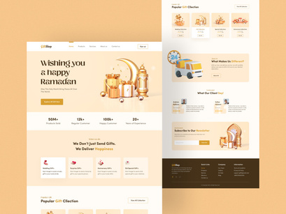 Gift Shop - Landing Page Design 🎁