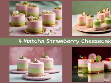 Matcha Strawberry Cheesecake preview picture