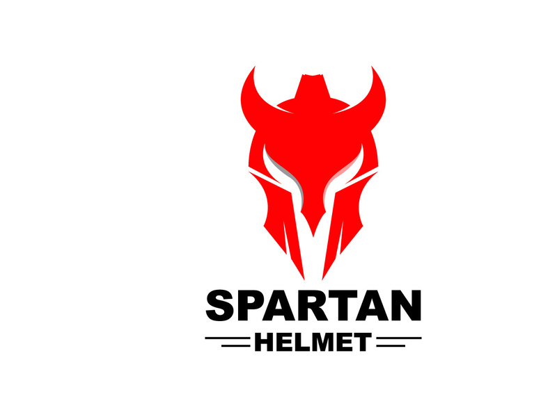 Spartan Logo,Vector Viking, Barbarian, War Helmet Design, Product Brand Illustration