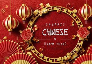 PSD 3d rendaring realistic chinese new year background bundles