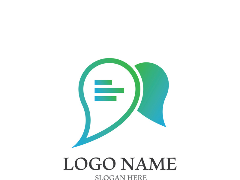 Speech bubble icon logo template vector illustration