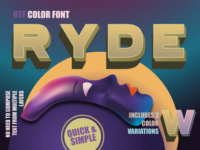 Ryde - sans serif color font