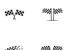 Creative and modern racing flag logo design.
