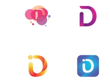 The geometry of the initial logo letter D. Logo design with a minimalist and elegant style. Logo for companies and initials.