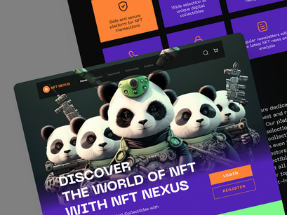 NFT Nexus - Digital Rare NFT Landing Page