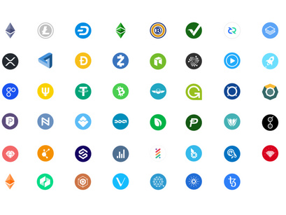Cryptocurrency icons free sketch