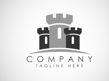 Castle tower logo design vector illustration. Castle icon sign symbol preview picture