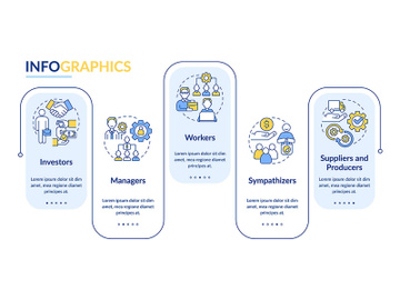 Categories of partnership members rectangle infographic template preview picture