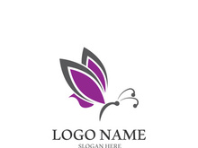 Butterfly logo icon vector design illustration