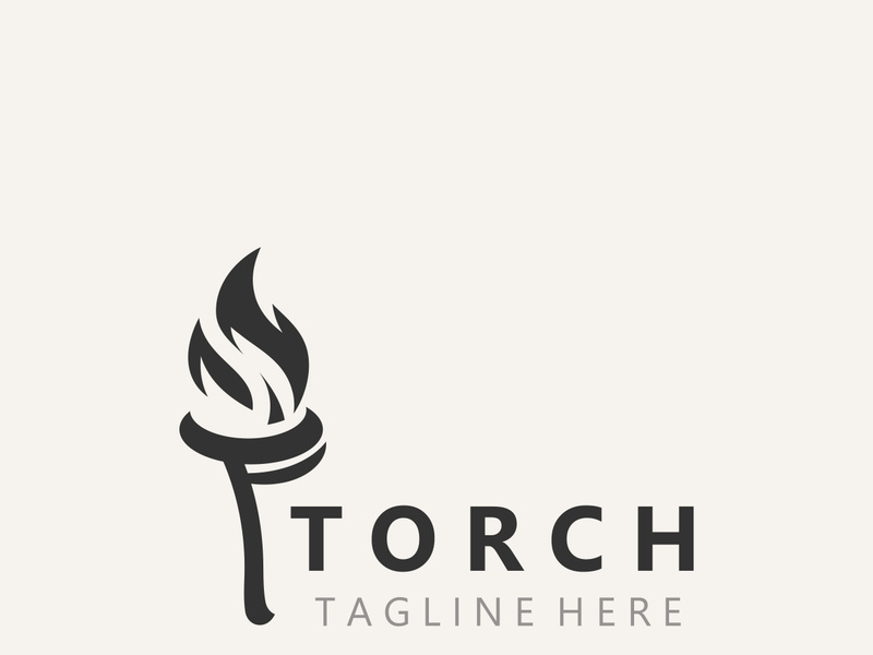 Torch logo Graphic, Olympics flame Modern Design Element simple minimalist