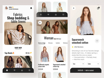 Women's Fashion store app UI Kit preview picture