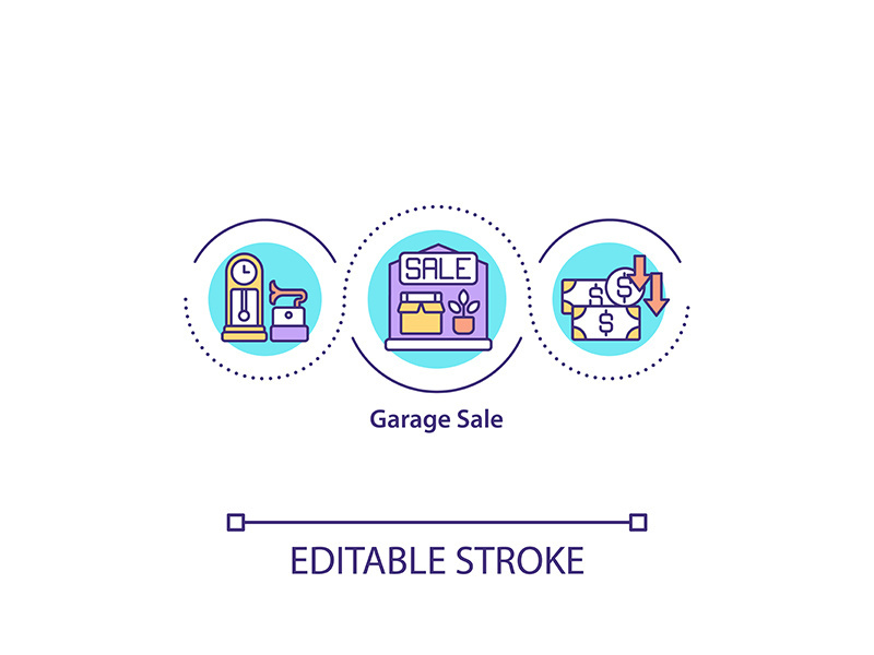 Garage sale concept icon
