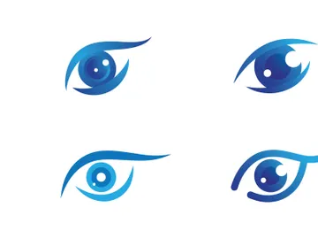 Eye care vector logo design, icon template preview picture