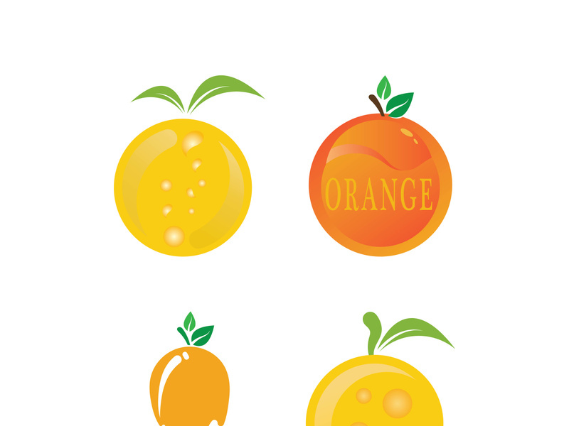 Orange logo design vector icon illustration design