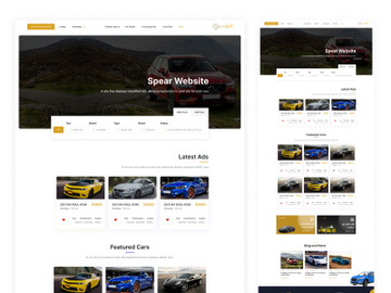 Sell and Buy Car Website Layout preview picture